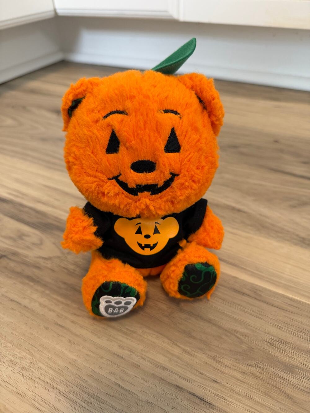 Build a Bear BAB Pumpkin Bear Buddy Small Fry Jack-O-Lantern 7" 2017 Plush Shirt